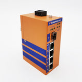 HES5A-4E-SFP-VLW - DIN-Rail Unmanaged, 4 x  100Mbps POE Copper Port, 1 x  100Mbps SFP Fiber Port, Wide Temperature